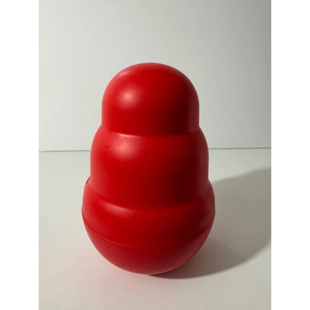 KONG Wobbler Treat Dispensing Dog Toy Large Red Excellent Weighted Base Feeder